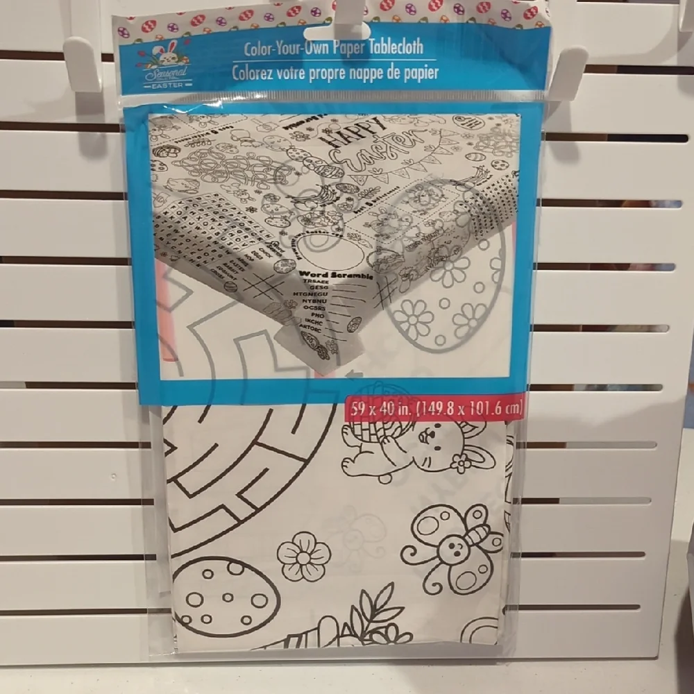 Color-Your-Own Activity Easter Paper Tablecloth